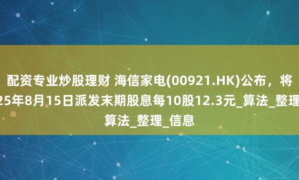 配资专业炒股理财 海信家电(00921.HK)公布，将于2025年8月15日派发末期股息每10股12.3元_算法_整理_信息